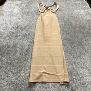 Asos Maxi Dress Womens 0 Brown Long Sleeveless Soft Stretch Ladies Polyester